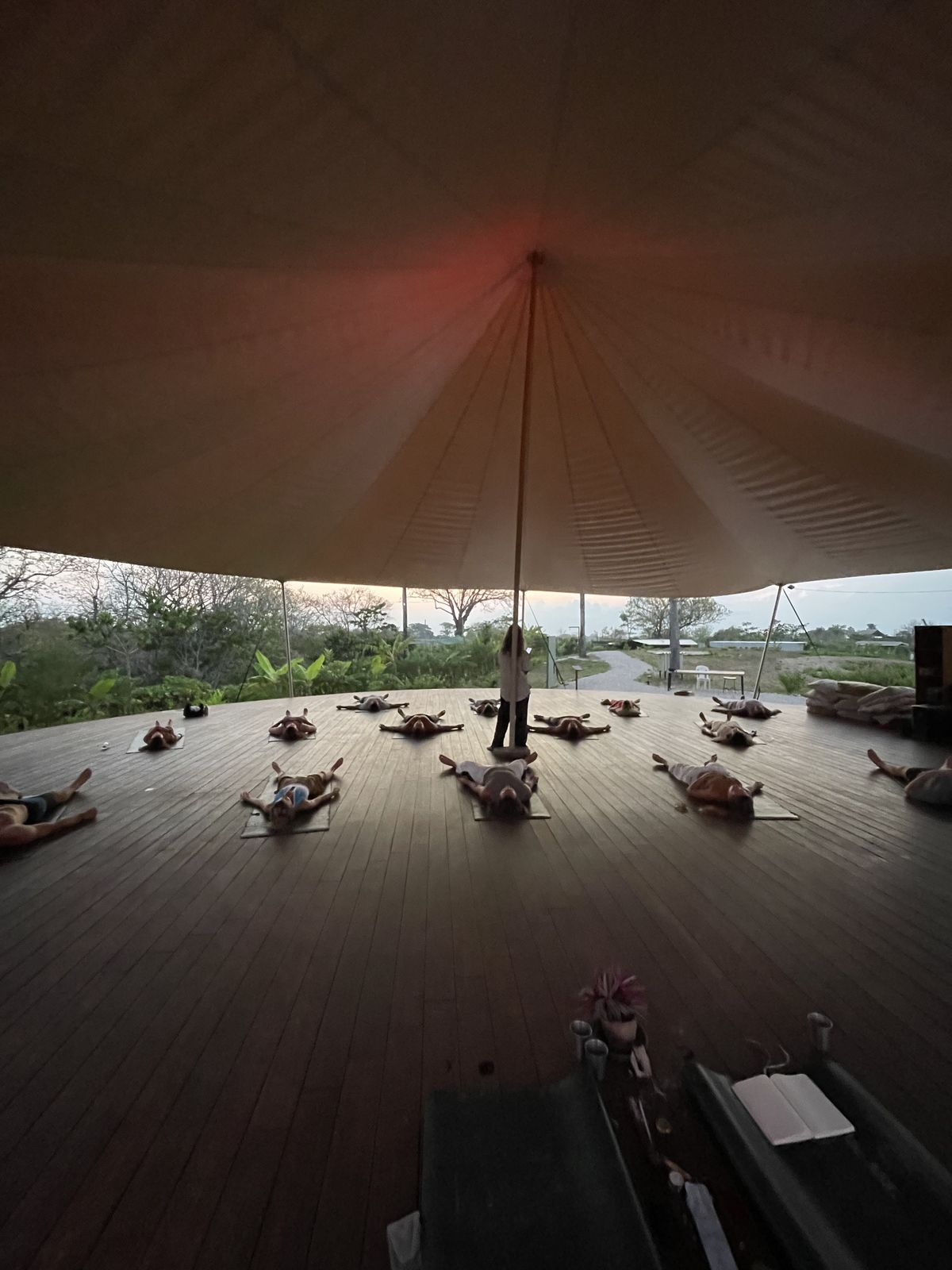 Evening breathwork ceremony